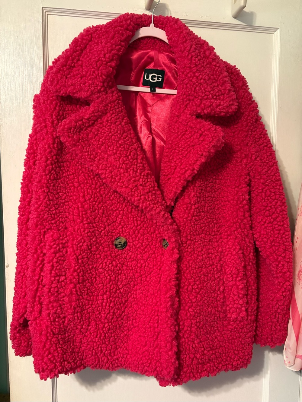 UGG “Gertrude” short teddy coat